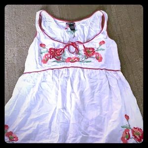 Lucky brand embroidered flower blouse